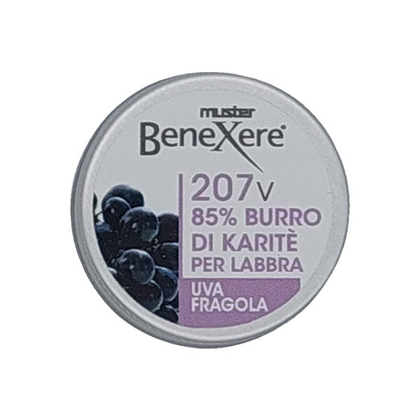 Muster Benexere Burro Di Karitè 85% Per Labbra Uva E Fragola 15ml