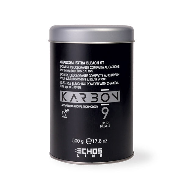 Echosline Karbon 9 Charcoal Extra Bleach 9T Polvere Decolorante Compatta Al Carbone 500g