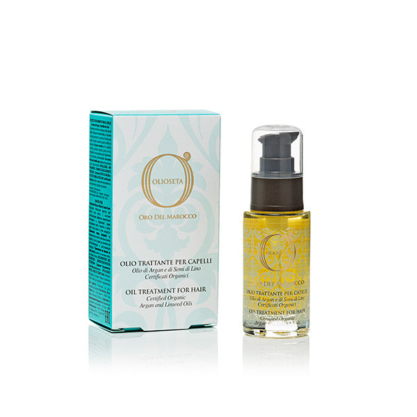 Olioseta Oro Del Marocco Olio Trattante Per Capelli Olio Di Argan E Semi Di Lino 30ml