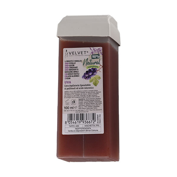 VELVET CERA 98% NATURAL RICARICA UVA