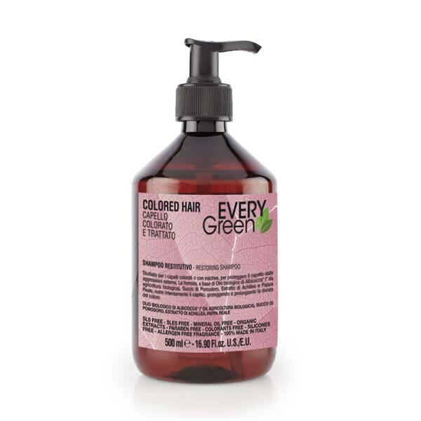 shampoo restitutivo capello colorato e trattato 500ml everygreen